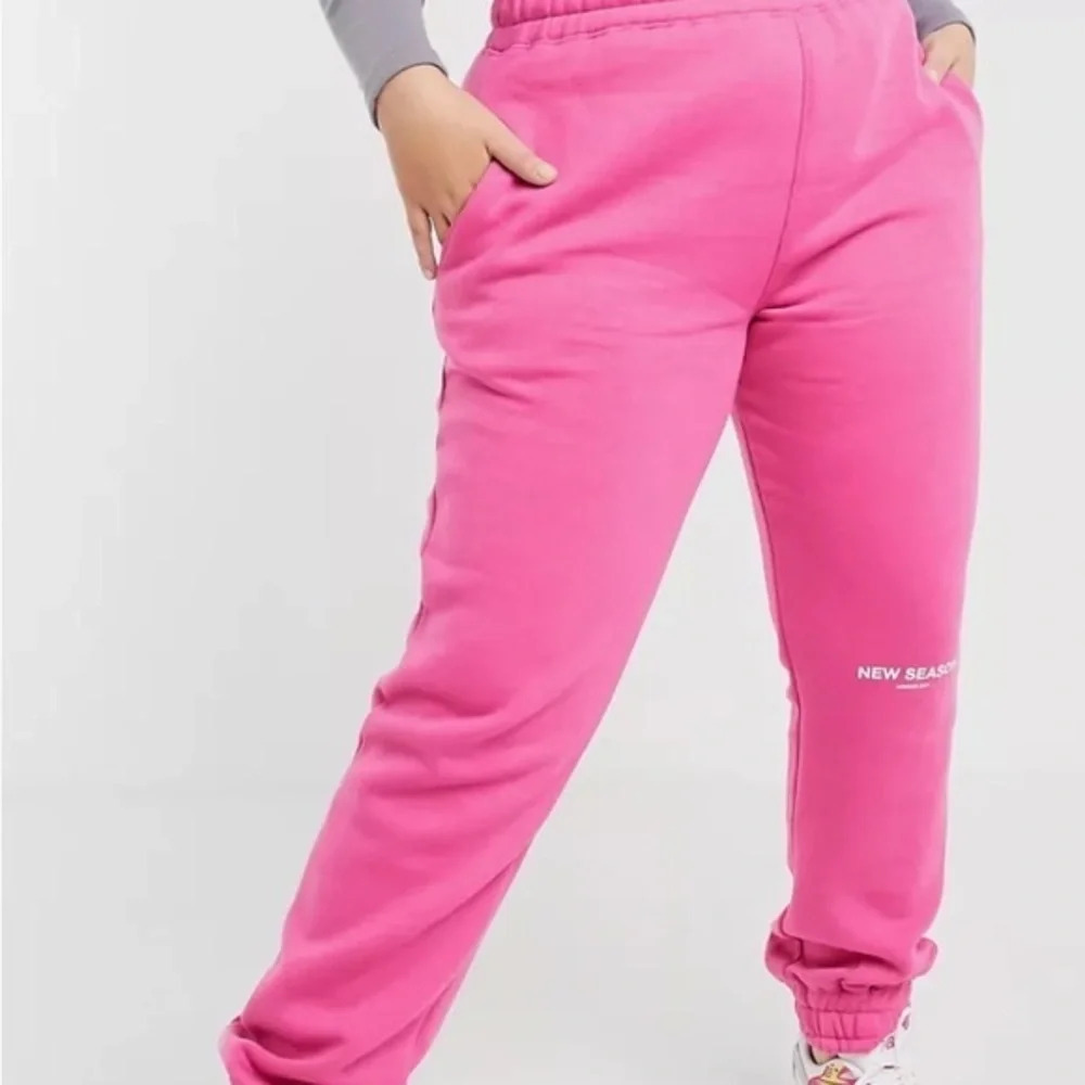 ASOS Public Desire Curve Sweatpants Jogger Pink Women's Cuffed 18US NWT